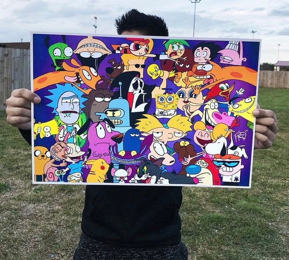Cartoon Collage / Nickelodeon Poster / 90s Cartoons / CN / - Etsy Hong Kong Cartoon Collage / Nickelodeon Poster / 90s Cartoons / CN / - Etsy Hong Kong