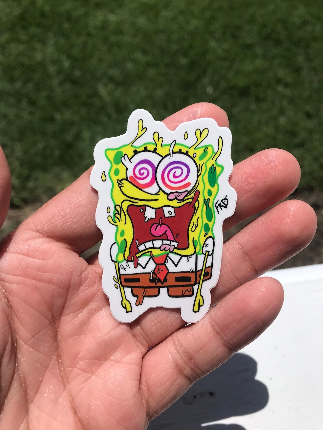 Spongebob Drip - Stickers for Hydroflask - Stickers Laptop