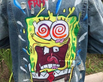 Hand Painted Denim Jacket / Jean Jacket / Fashion