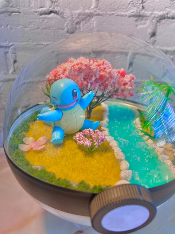 Squirtle Pokemon Terrarium / Pokemoncards / Pokemone birthday supplies