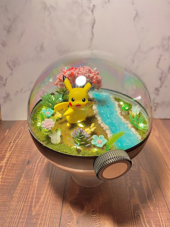 Terrarium Pokémon Pikachu Pokémon décoration Pokémon cadeaux pour elle  cadeaux pour lui cadeaux anime peluche Pikachu cartes Pokémon -  France