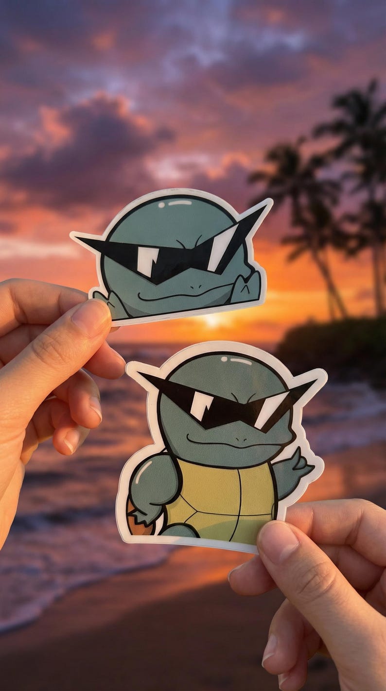 Squirtle Squad - Pokemon Stickers - Stickers Laptop - Stickers for Hydroflask image 1