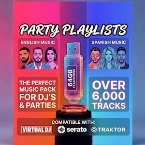 DJ Music Tracks / Hits Library / 6500+ Tracks / 2025 Updated / Party Essentials / MP3 Records / Vinyl Record