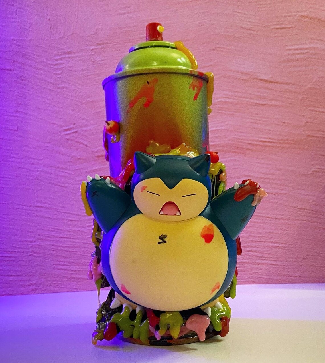 Snorlax Spray Paint Statue Pokemon Terrarium POP Art Etsy