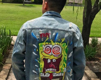 Hand Painted Denim Jacket / Jean Jacket 