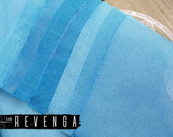 Hand Dyed Fabric Cloudy Cyan Skies, Cross stitch, Aida, Linen, Belfast, Evenweave, Lugana, Murano, Newcastle Lea Revenga, 32ct 40ct