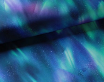 Jersey Sport Northern Lights Cool Smooth High Quality Sold by the Meter Half Meter Galaxy Modern