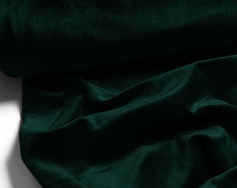 Velluto elasticizzato verde scuro mezzo metro