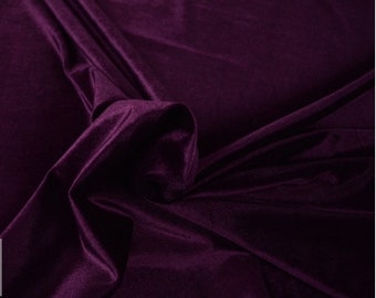 Velluto elasticizzato viola velluto jersey elastico mezzo metro