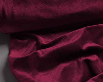 Velluto elasticizzato rosso vino - mezzo metro Velluto Jersey mezzo metro