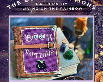 Embellishment Pack for the Potion Book by LivingOnTheRainbow Cross Stitch Magical Halloween Original