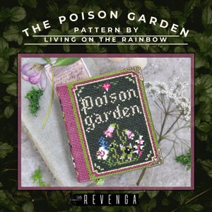 Embellishment Pack für den Poison Garden Book SAL von LivingOnTheRainbow Kreuzstich Cottage Core 3D Book Original Pflanzen Kräuter Wald