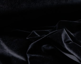 Stretch velvet black elastic velvet half meter