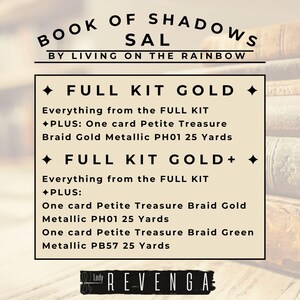 Pacote de enfeites para o projeto de ponto cruz "Livro das Sombras" da LivingontheRainbow. Materiais para ponto cruz, pingentes e tecido. imagem 6