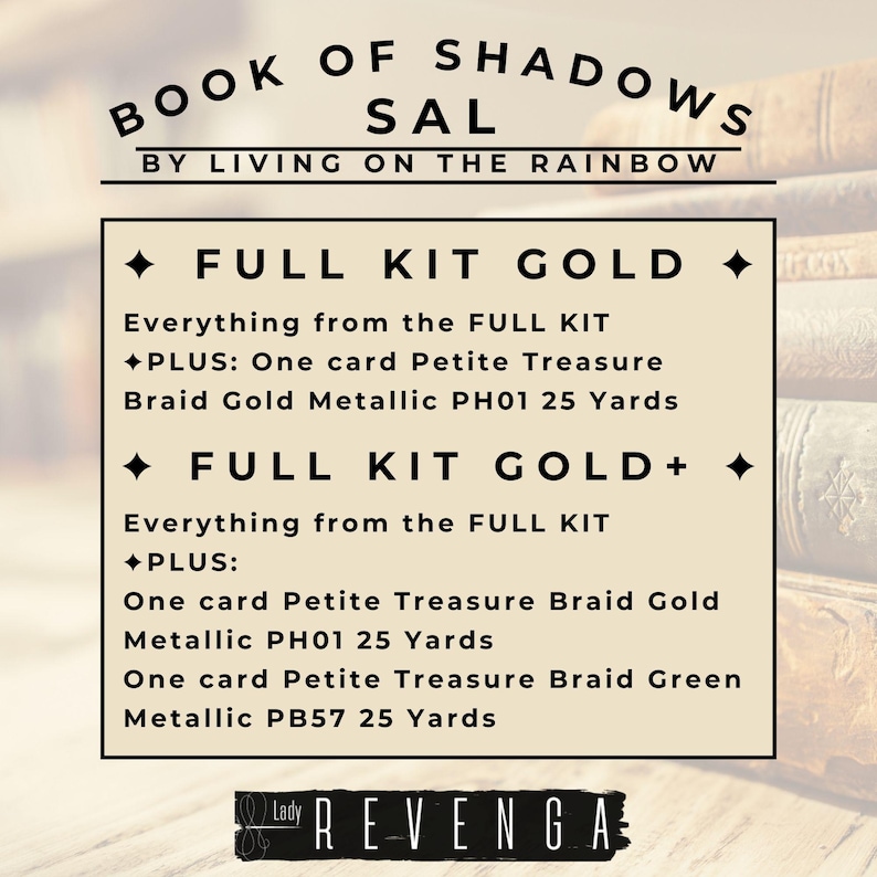 Pacote de enfeites para o projeto de ponto cruz "Livro das Sombras" da LivingontheRainbow. Materiais para ponto cruz, pingentes e tecido. imagem 6