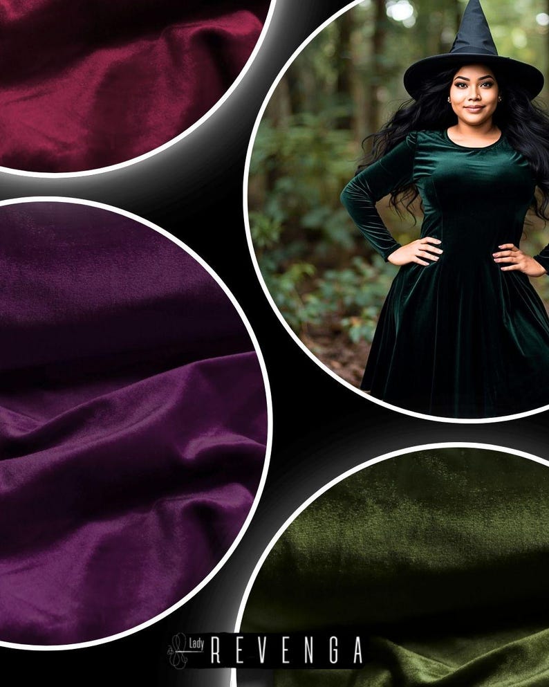 Stretch velvet violet purple elastic velvet jersey half meter image 2
