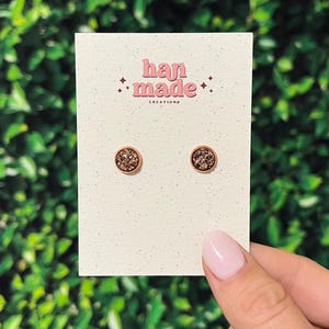 Rose Gold Earrings, Silver Earrings, Stud Earrings, Druzy Earrings, Geode Earrings