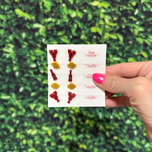 Crawfish Boil Stud Earrings | Glitter Cajun Food Jewelry | Lemon and Hot Sauce Earrings | Southern Style Accessories