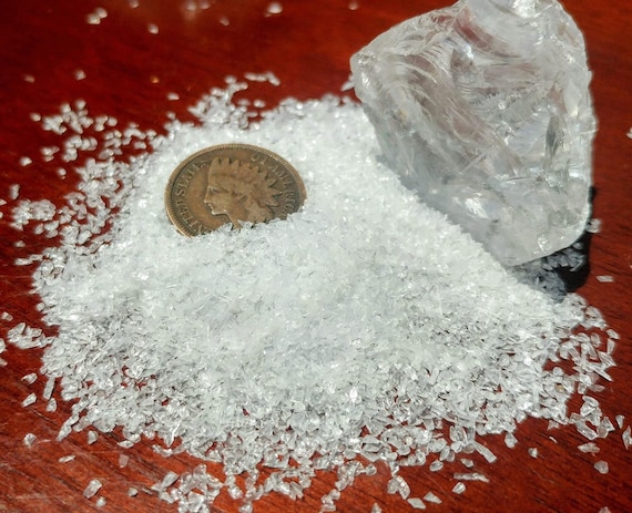 Crushed Clear Quartz Granules: Fine Crystal Sand for Crafts & Orgonite