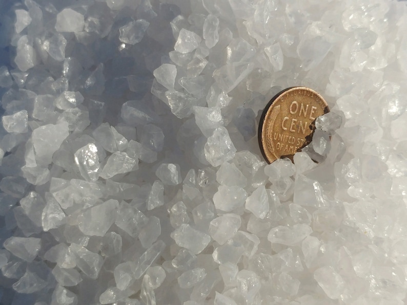 Crushed Clear Quartz Chips Large Granules 100 Natural Crystal Rock