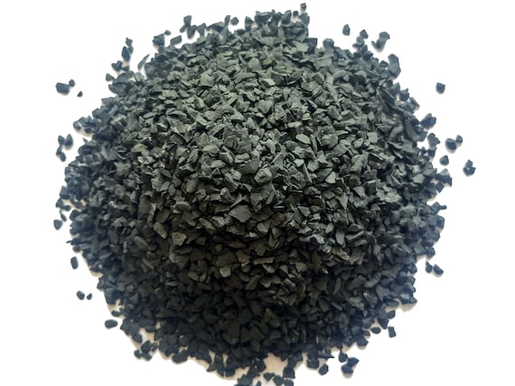 Black Shungite Crushed Chips - Large Sand - 100% Authentic Russian Stone - Healing Gemstones - Crafts & Orgonite Supply -    ( Fine gravel )