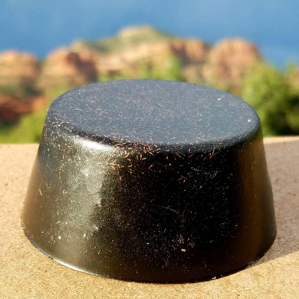 1 Large Black Sun Orgonite® Tower Buster - Powerful Orgone Generator® - EMF Protection Gifter - Raw Crystal Gemstones - Energy Accumulator