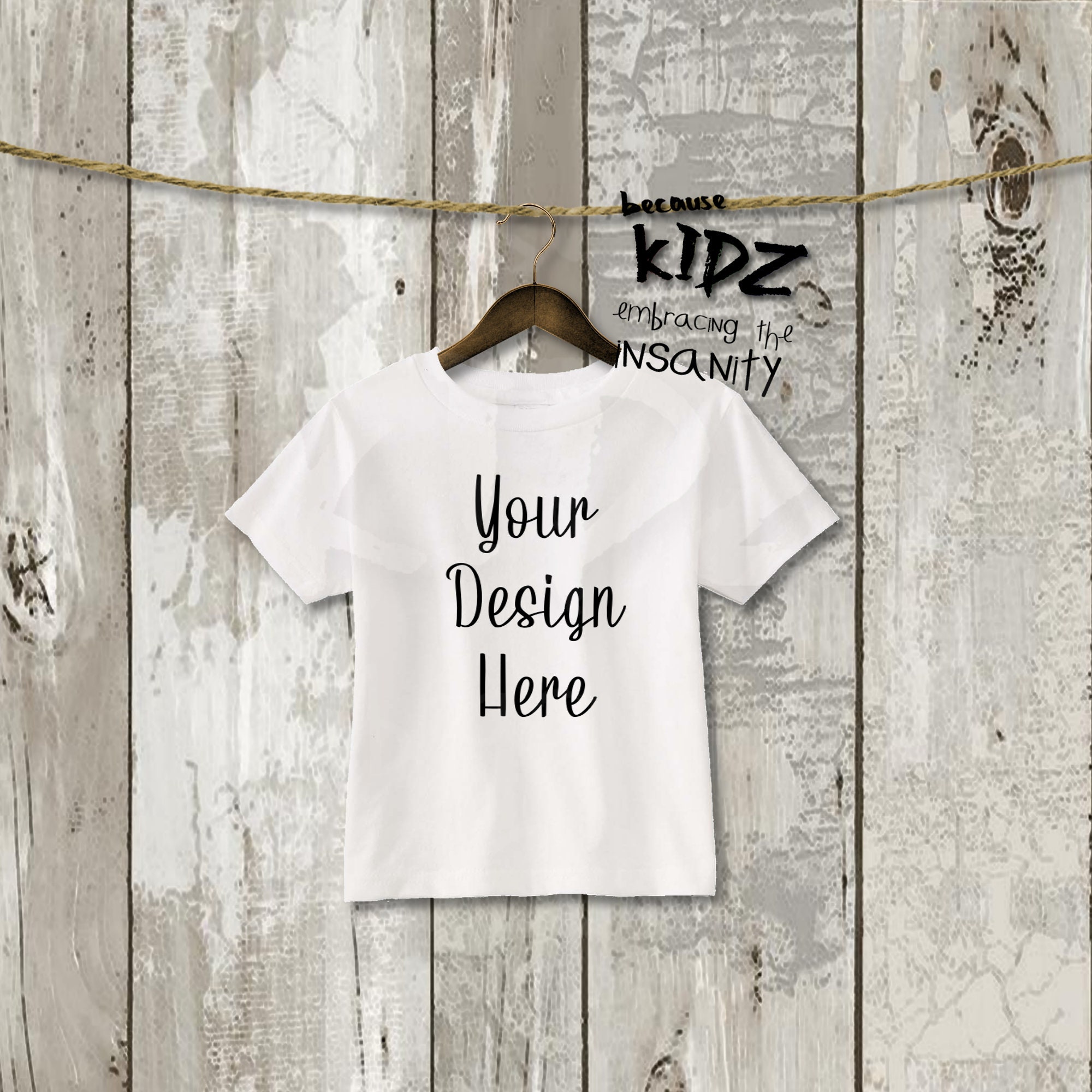 Download Mockup Blank White T Shirt On Hanger Upon A Clothesline Etsy
