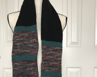 Merino Wool Scarf - Adult Size- Soft, handpainted