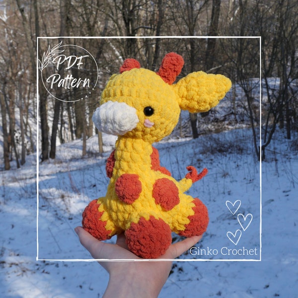 Giddy Baby Giraffe Crochet Amigurumi PDF Pattern | Beginner Friendly | Instant Download | Cute Kawaii Plushie Stuffed Animal | PATTERN ONLY