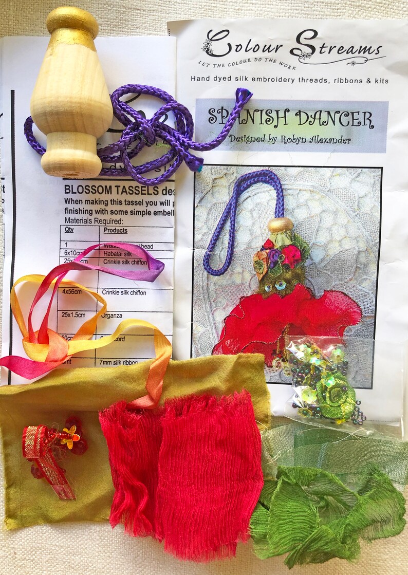 Spanish Dancer Blossom Tassel Embroidery Kit