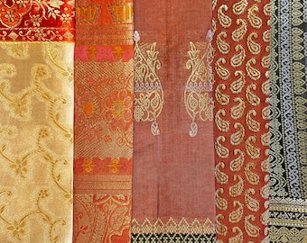 Indian Sari Fabric Pack - Amber