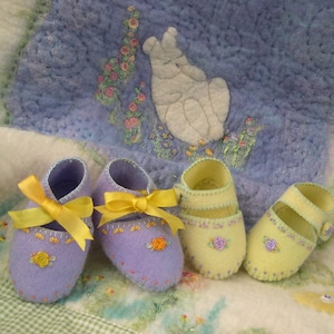 Downloadable PDF Pattern - Tootsie Toes baby slippers, felt baby shoes, baby booties, printable baby booties pattern