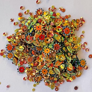 Sequins mixed pack - Greeny Copper