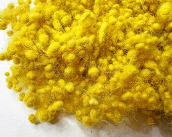 Wool Neps for Felting - 10gms - yellow