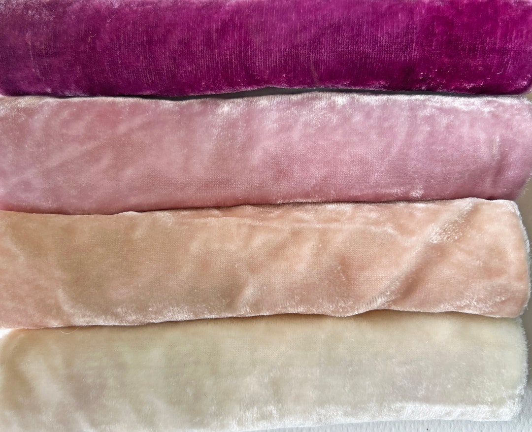 Silk/rayon Velvet Pack Plum Rose Etsy