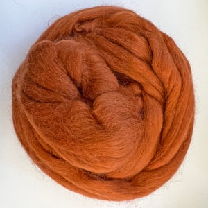 Merino Wool Tops -22 micron - Rust