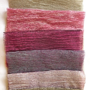 Shot Metallic/Silk Crinkle Fabric - Small Pack of 6 colours