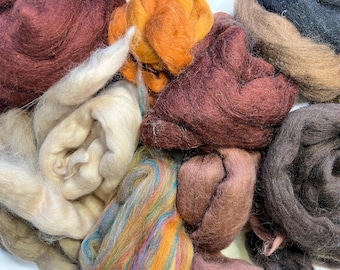 Mixed Wool Tops - 100g - Neutral mixes