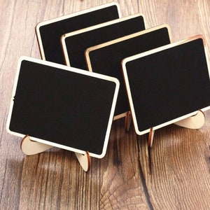 Four Mini Chalkboard signs with easel. (4pc.per order) can be personalized