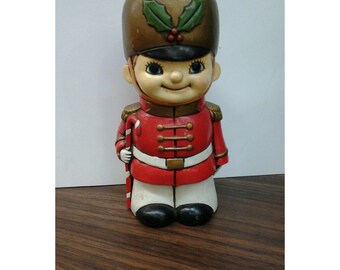 Rare Vintage Christmas Soldier Bank by Around the World Japan