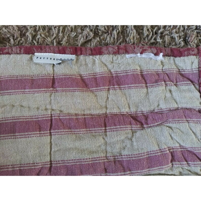 RARE Pottery Barn Twin Comforter Set Heavy Cotton Pillow Shams Skirt