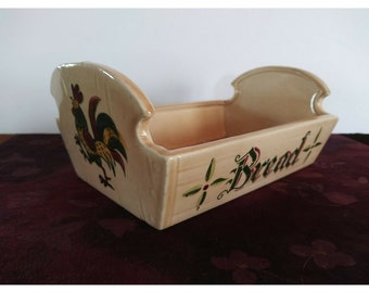 Metlox Poppytrail California Provincial Green Rooster Bread Tray