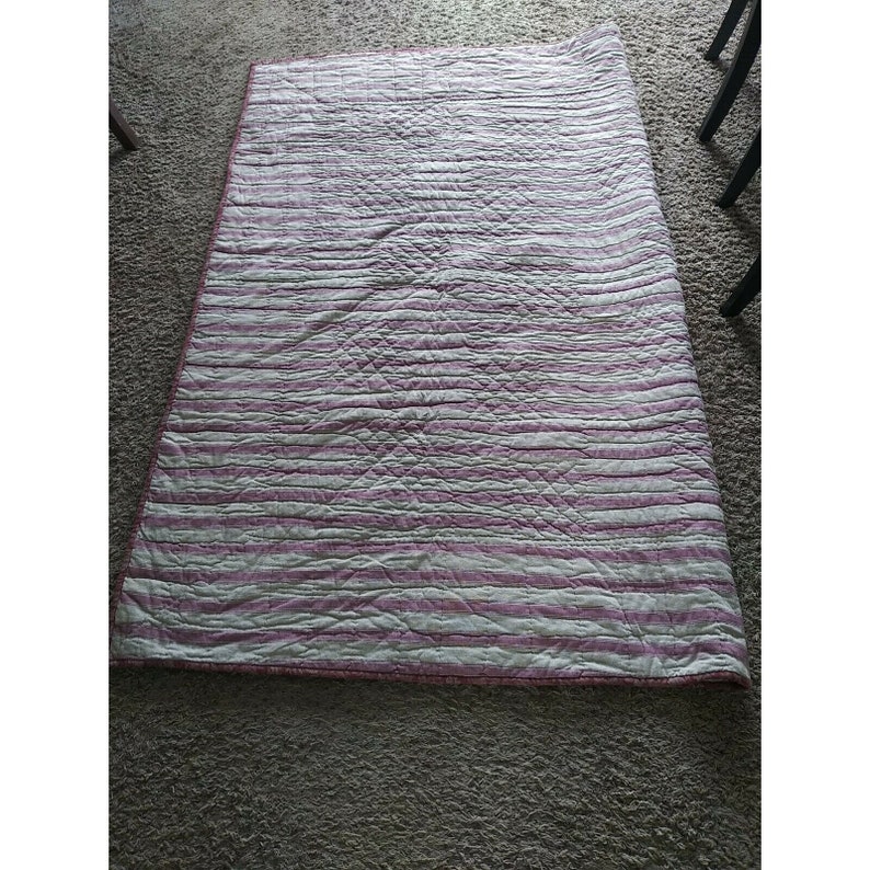 RARE Pottery Barn Twin Comforter Set Heavy Cotton Pillow Shams Skirt