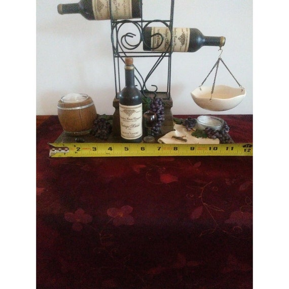 Vintage YANKEE CANDLE Hanging Tart Warmer Wine Bottles Grapes Rare Item 
