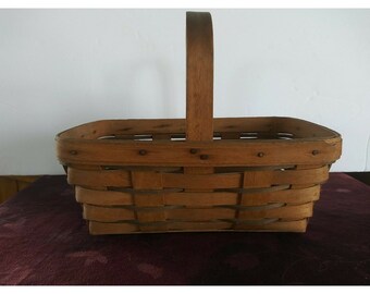 Longaberger Stationary Basket Small Gathering Basket 1990