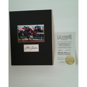 Steve Cauthen Triple Crown 1978 Horse Racing Autographed Picture COA Racetrack