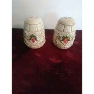 American Atelier San Marco Earthenware Salt And Pepper Shakers