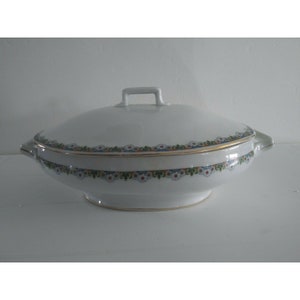 Antique Czechoslovakia Eichwald Porcelain Covered Casserole