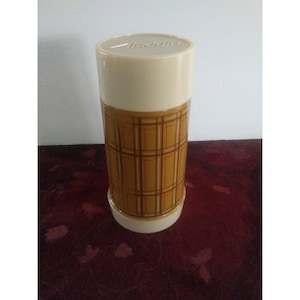 Aladdin&#39;s Best Buy Thermos Bottle No.WM4020,10 OZ. Plaid With Wide Mouth