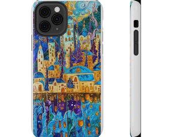 Starry Cityscape phone case | Impact-Resistant Case